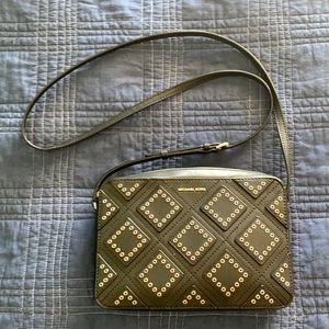 Michael Kors Black Leather Crossbody Bag